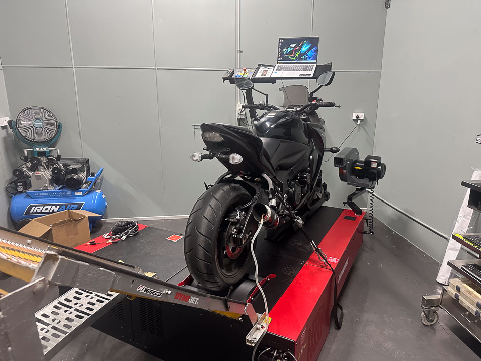 Motorbike servicing in process at TCB Performance.